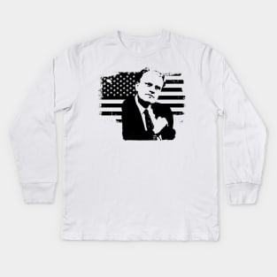 Billy Graham Portrait Kids Long Sleeve T-Shirt